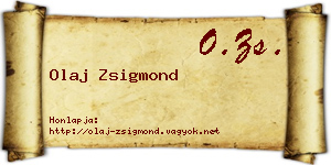 Olaj Zsigmond névjegykártya
