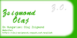 zsigmond olaj business card